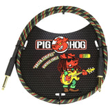 Pig Hog PCH3RA ’Rasta Stripe’ 3ft Right Angled Patch Cables