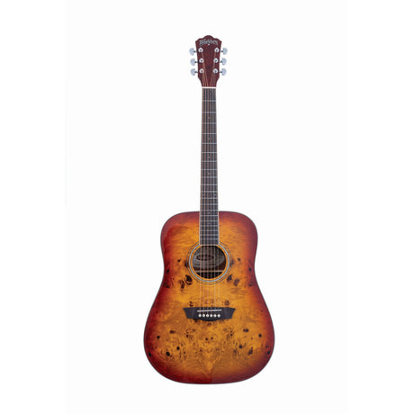 Washburn DFBDA Deep Forest Burl Dreadnought Acoustic Guitar Amber Fade - guitar
