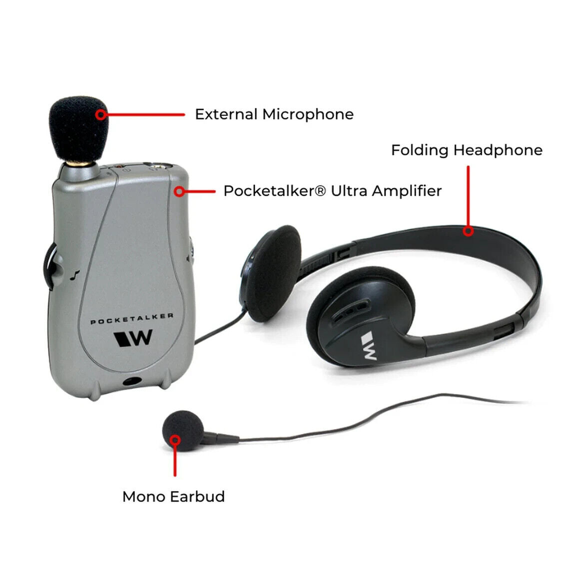 Williams AV PKT D1 EH Pocketalker Ultra Sound Amplifier System