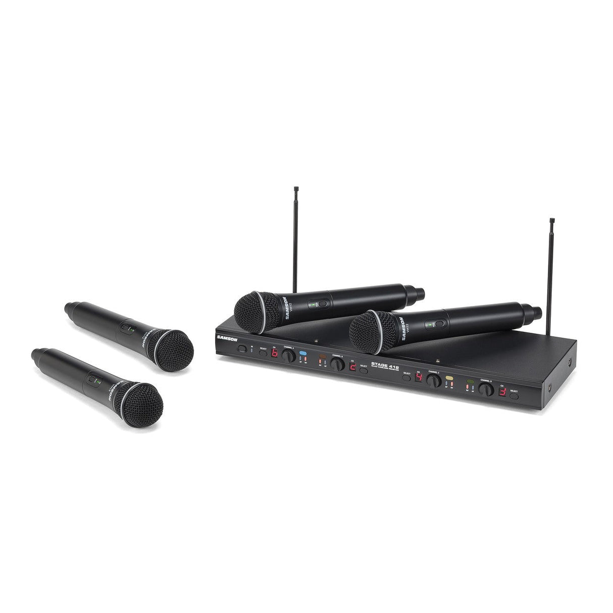 Samson Stage 412 Frequency-Agile Quad Channel Handheld VHF Wireless System