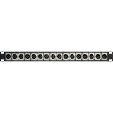 My Custom Shop CTX-16XMXF XLR Feedthrough 1RU Patch Panel 16-M Front / 16-F Rear