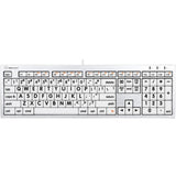 Logickeyboard LargePrint Black on White Mac ALBA Keyboard