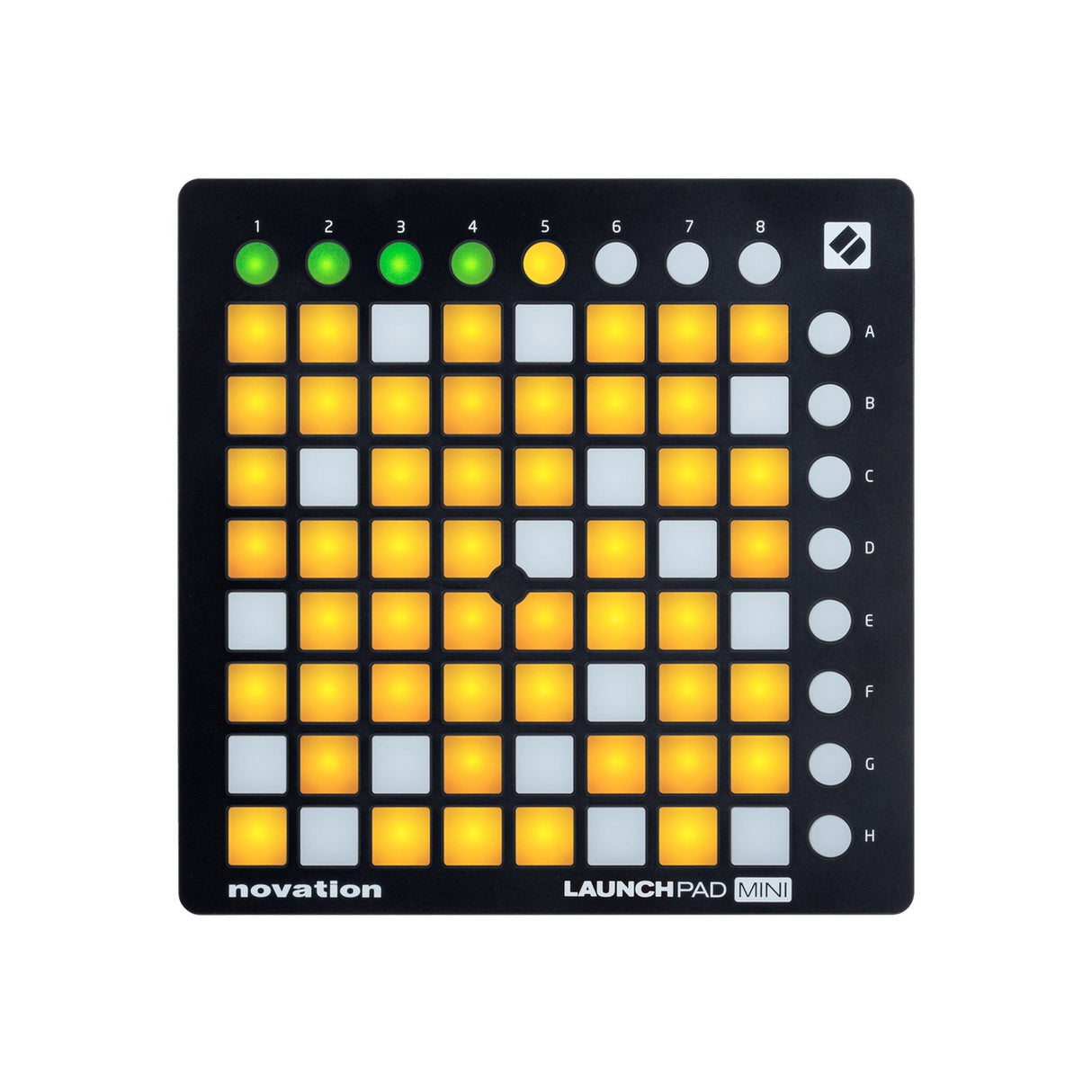 Novation Launchpad Mini Compact USB Grid Controller for Ableton Live with 64 Colored Pads