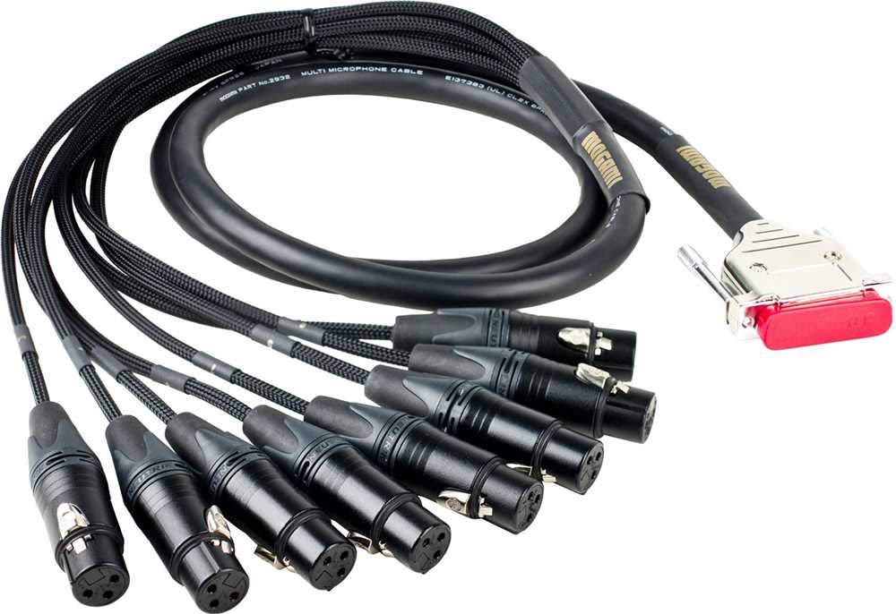 Mogami GOLD DB25-XLRF-15  8-channel in DB25 XLR Female Studio Snake Cable 15 ft (Used)