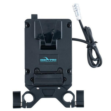 IndiPRO VMASBM Ultra Mini V-Mount Adapter Plate with 15mm Rod Clamp for BMPCC 4K/6K/6K Pro