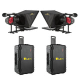 Ikan PT3500-P2P-TK Interview System with 2 x 15-Inch Teleprompters and Hard Cases