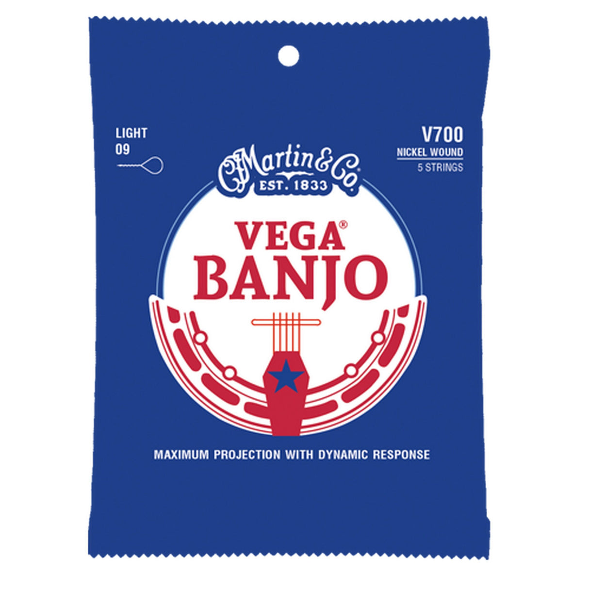 Martin V700 Vega Banjo Strings, Light