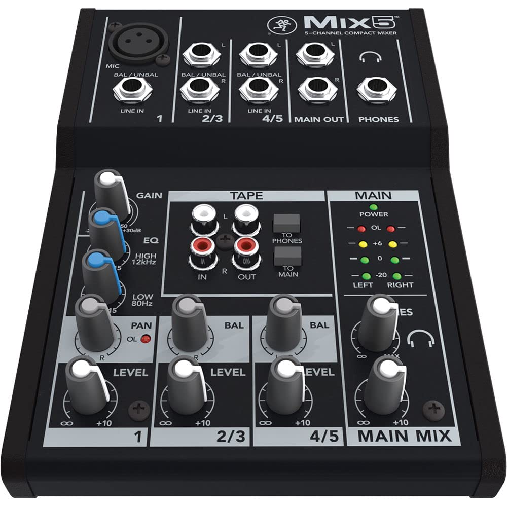 Mackie Mix5 5 Channel Non Powered Compact Mixer