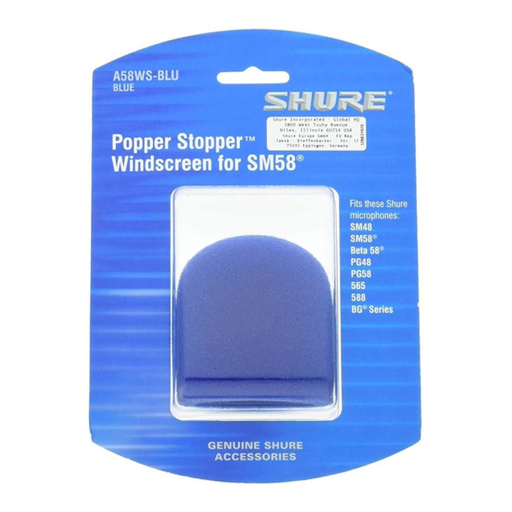 Shure A58WS-BLU Blue Microphone Windscreen SM58 BETA58A SM48 565SD