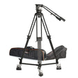 E-Image EG25A2D 2-Stage Aluminum 100mm Fluid Head Tripod and Dolly Kit