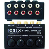 Rolls MX42 Stereo 4 Channel Mixer RCA Passive (Used) - used