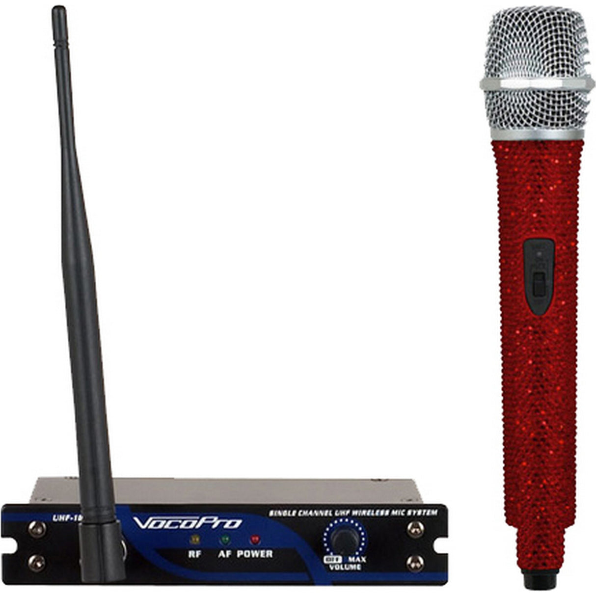 VocoPro UHF-18-DIAMOND-9O Single Channel UHF Wireless Microphone System, Ruby, Frequency 9O