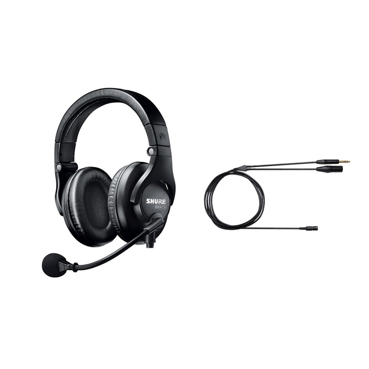 Shure BRH440M Closed-Back Broadcast Headset with BCASCA-NXLR3QI 6-Foot Straight 3-Pin XLR Male and 1/4-Inch Stereo Plug Cable