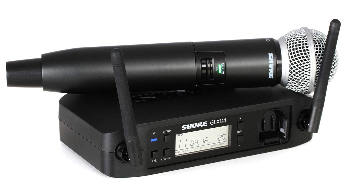 Shure GLXD24/SM58 Digital Wireless Vocal Handheld Microphone System, Z2 2404-2478 MHz