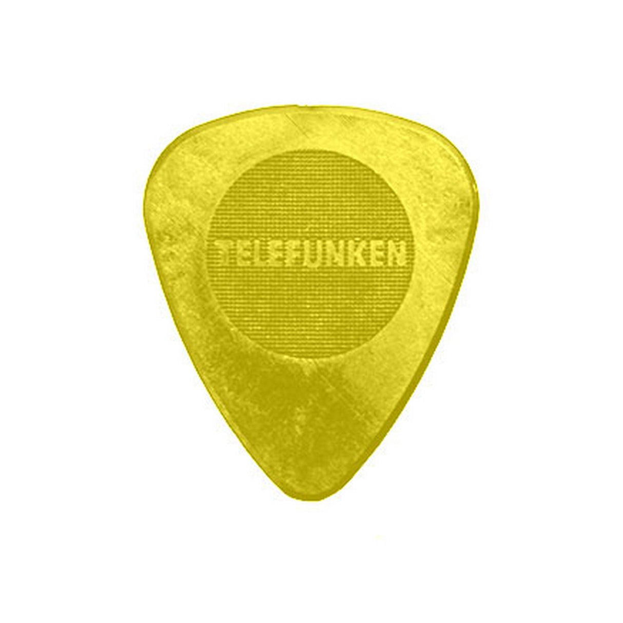 Telefunken .75mm Circle 6 Pack Thin Guitar Picks, Yellow