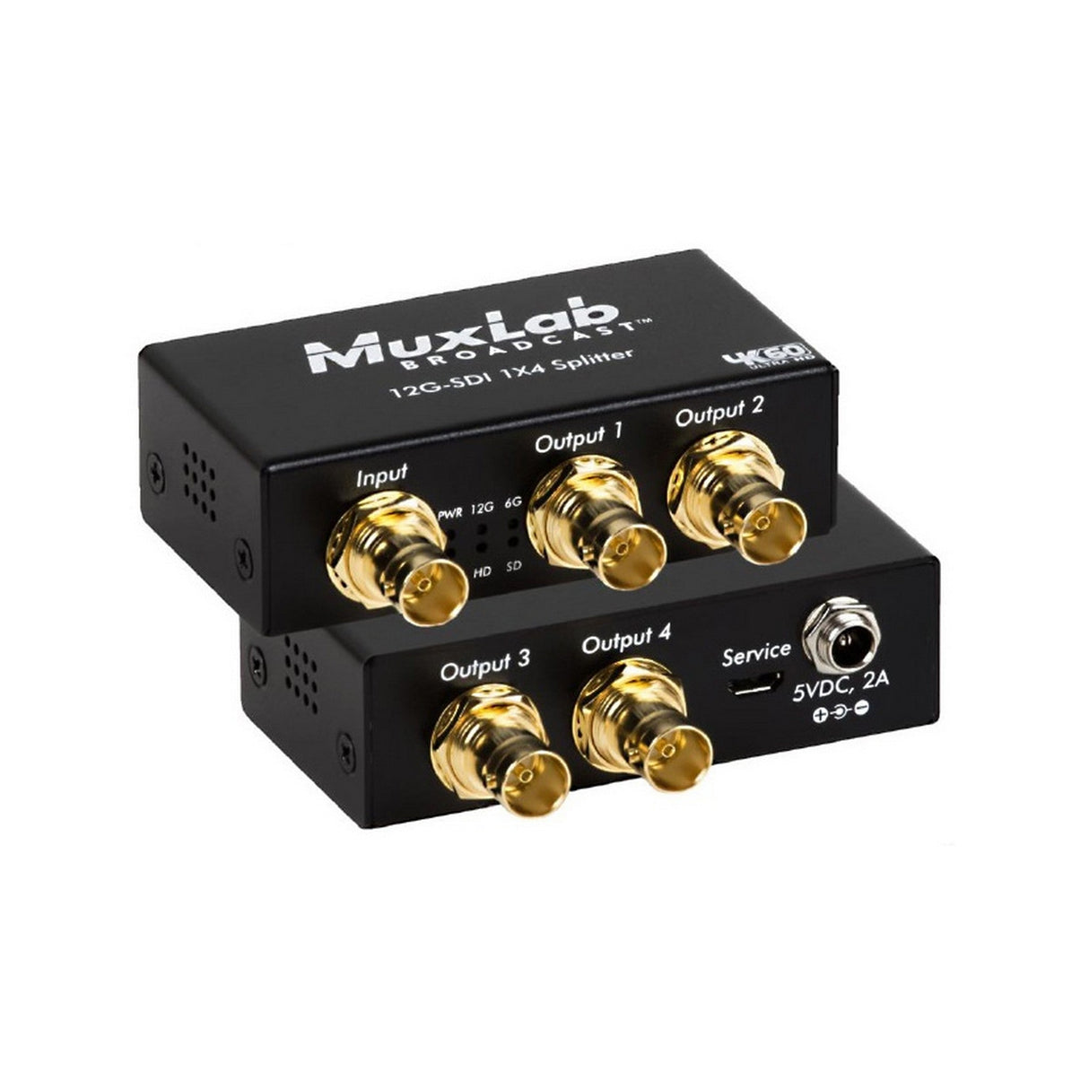 MuxLab 500727 12G-SDI 1 x 4 Splitter