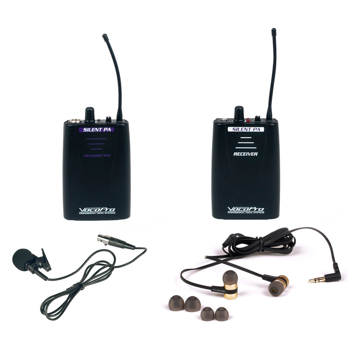VocoPro SilentPA-IN-EAR-AIR Professional PLL Wireless In-Ear Monitor Package with Transmitter and Receiver