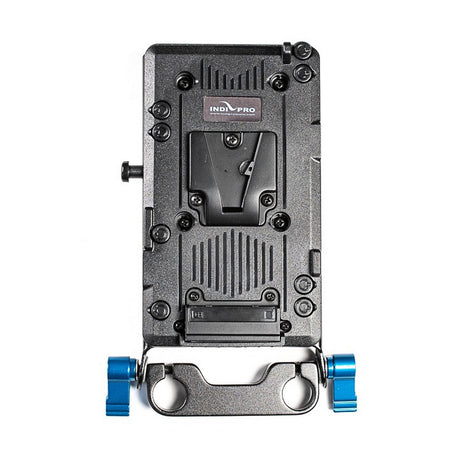 IndiPRO VMP15MM V-Mount Battery Adapter Plate with D-Tap Output and 15mm Rod System