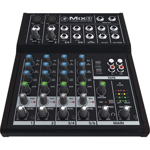 Mackie Mix8 8-Channel Non Powered Compact Mixer (Used)