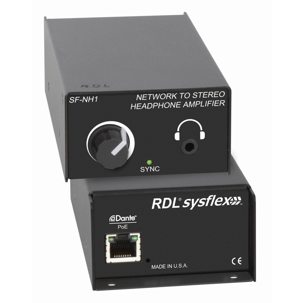 RDL SF-NH1 Dante Network to Stereo Headphone Amplifier