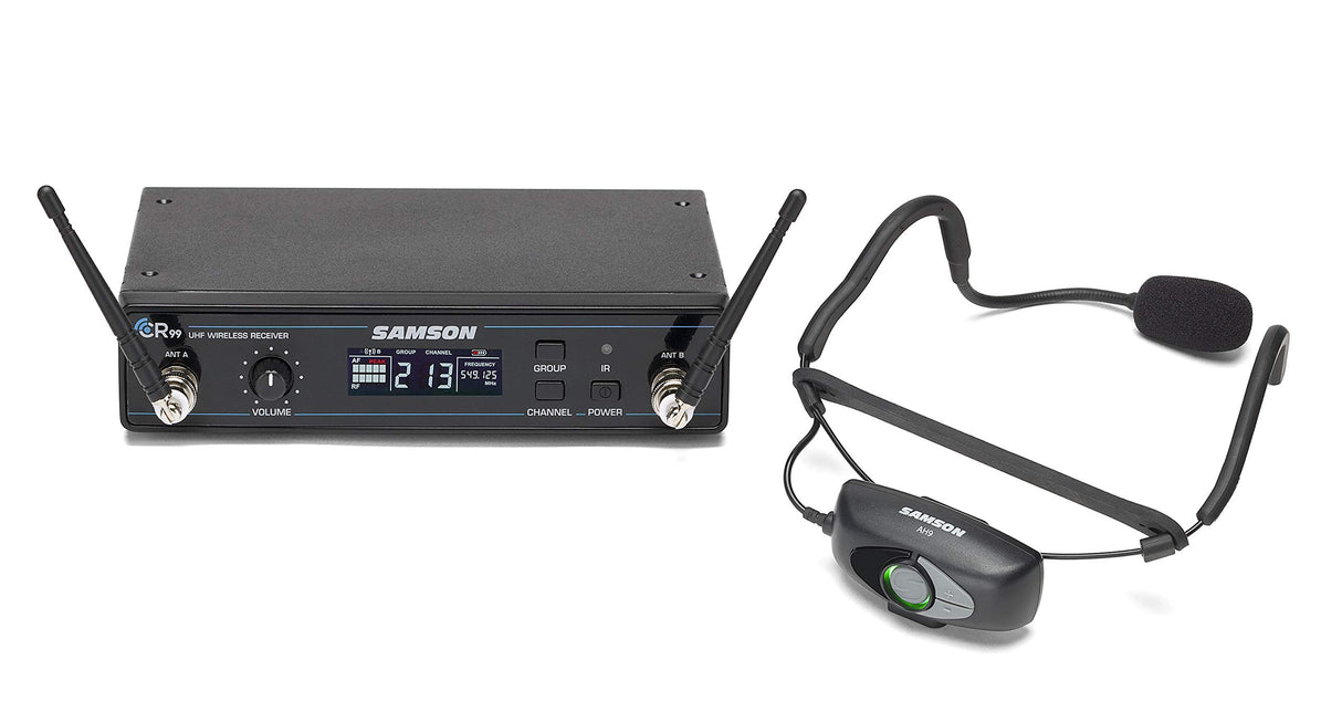 Samson AirLine 99 Wireless Fitness Headset System with Qe Fitness Microphone K Band