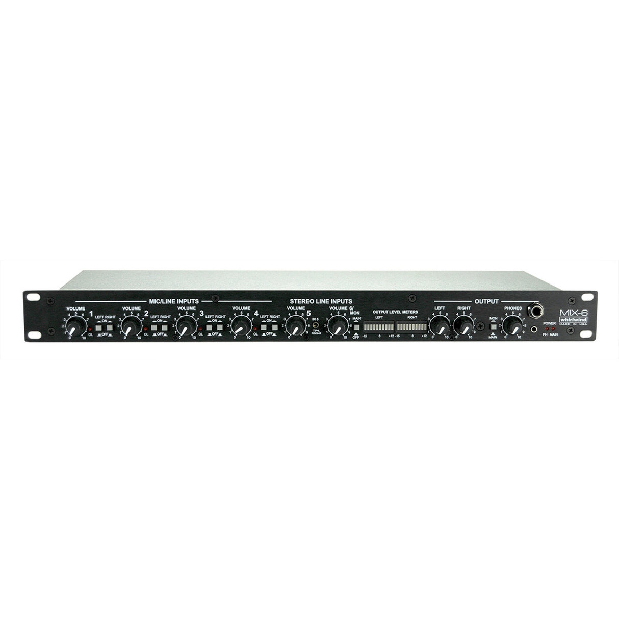 Whirlwind MIX-6 6-Channel Analog Mixer