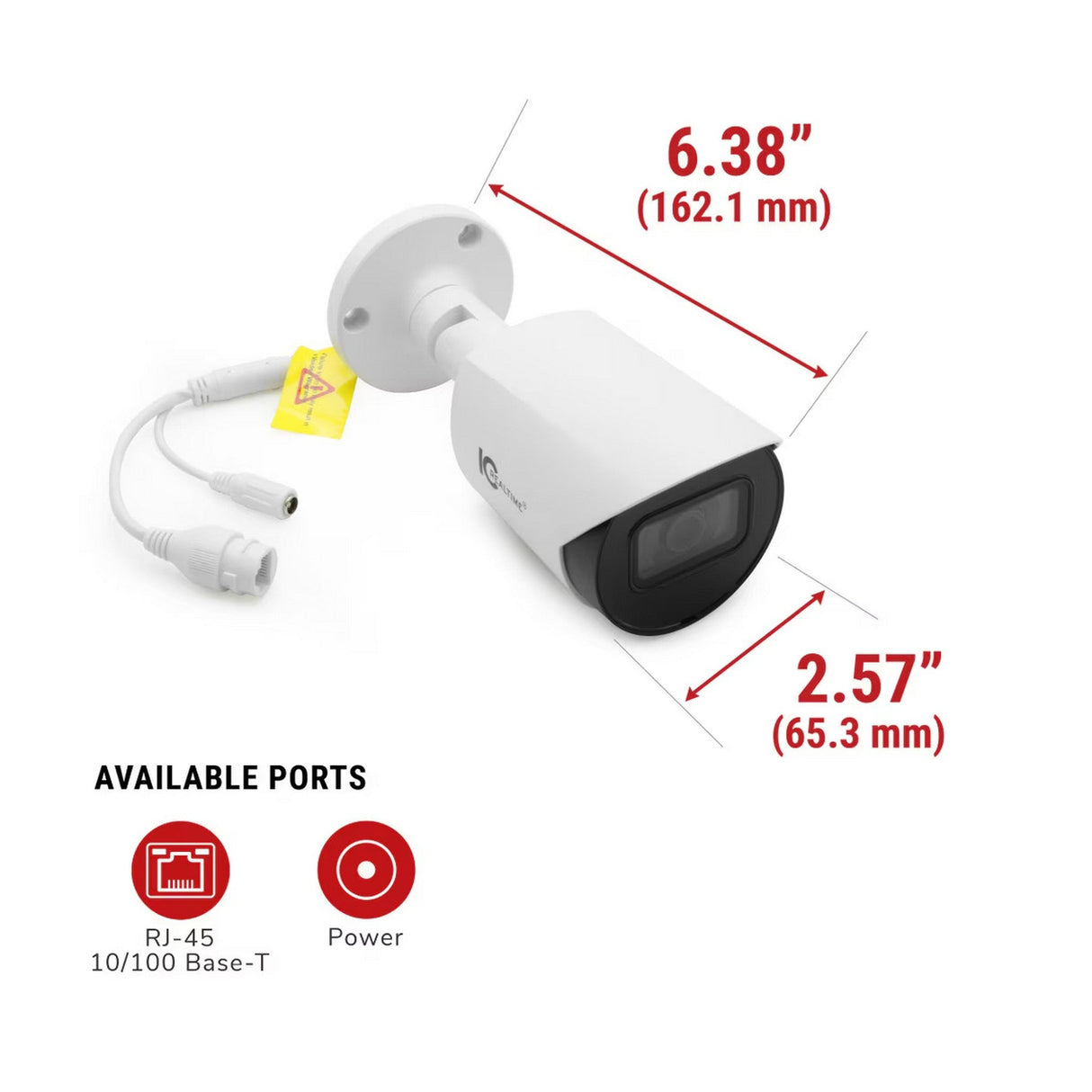 IC Realtime IPEG-B40F-IRW2 4MP IP Indoor/Outdoor Small-Sized Bullet Camera with Fixed Lens