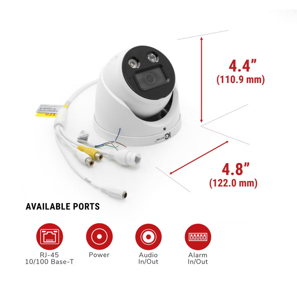 IC Realtime IPMX-E40F-ADW2 4MP Indoor/Outdoor Eyeball Network Camera