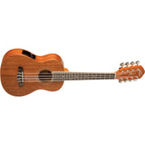 Oscar Schmidt OU28TE 8 String Tenor Ukulele with Pre-Amp Natural Mahogany