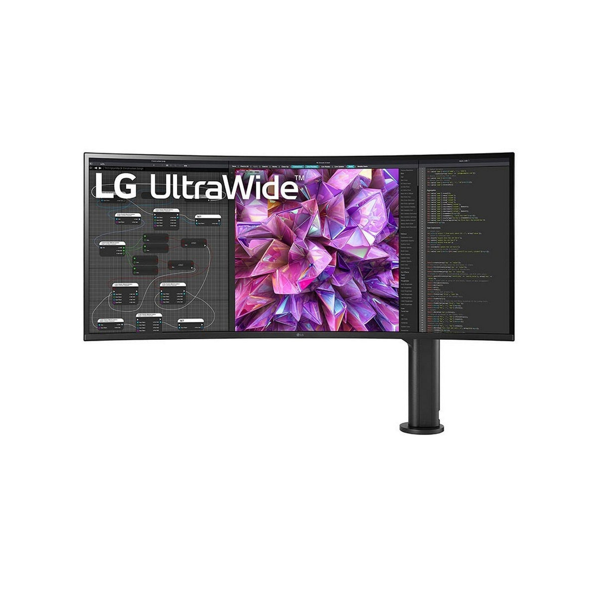38 Inch LG 38BQ88C-W 38-Inch UltraWide QHD+ HDR Curved Monitor with Ergo Stand ...