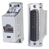 NTI DB25M-RJ45F-C Serial Male DB25 to Female RJ45 Adapter for Modems