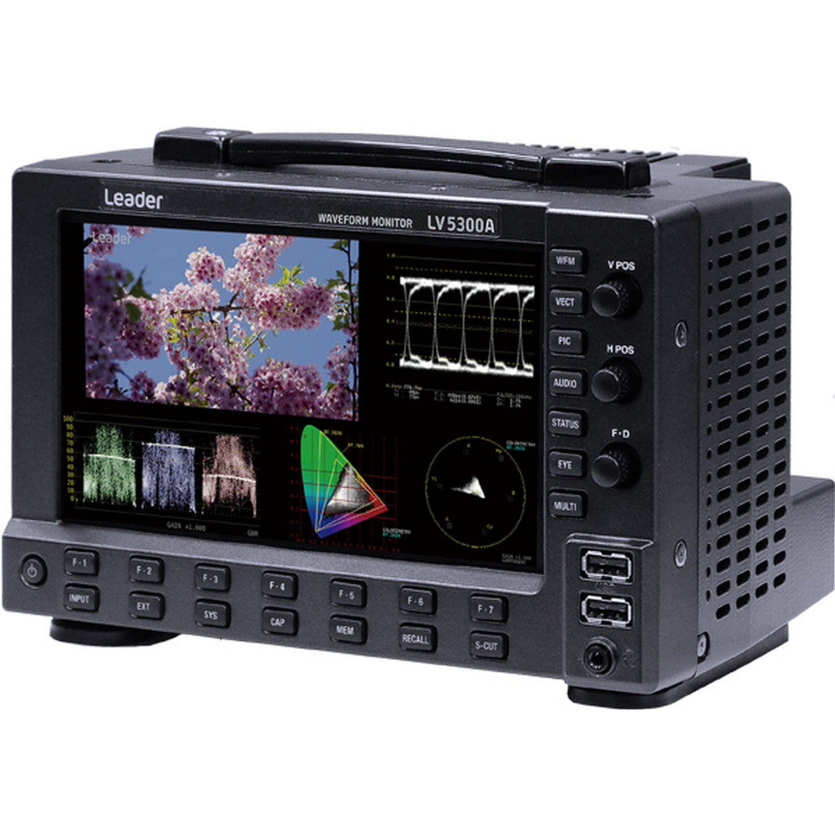 Leader LV5300A 7-Inch SD-SDI/HD-SDI/3G-SDI/6G-SDI/12G-SDI Single & 4K 3G-SDI Dual Link Touchscreen Waveform Monitor