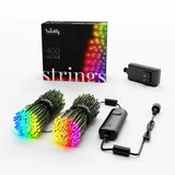 Twinkly String 400L 4.3mm Diffuse Flat RGB Lens Light Black/Green Wire