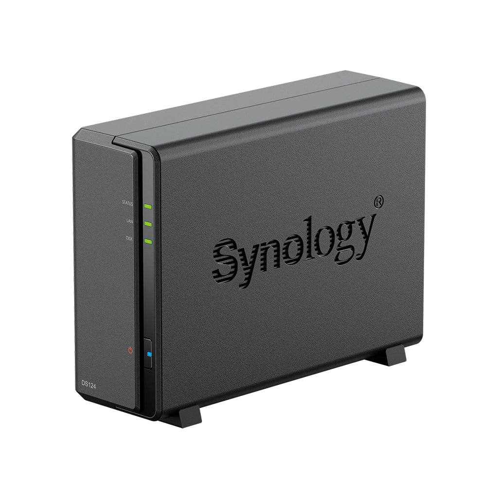 Synology - Synology DS124 1-Bay DiskStation NAS Network Attached Storage - DS124