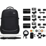 Godox AD100Pro 3-Light Pocket Flash Kit with Umbrellas and CB-20 Bag