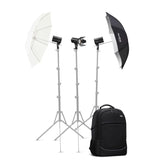 Godox AD100Pro 3-Light Pocket Flash Kit with Umbrellas and CB-20 Bag
