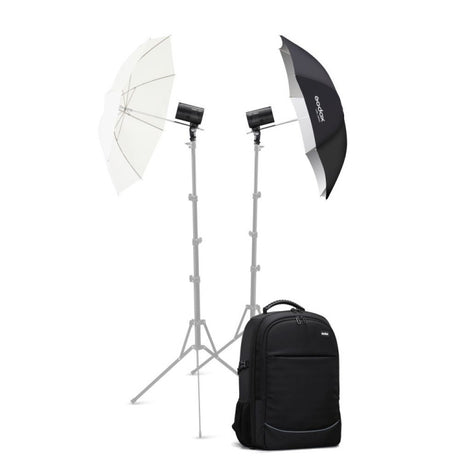 Godox AD100Pro 2-Light Pocket Flash Kit with Umbrellas and CB-20 Bag