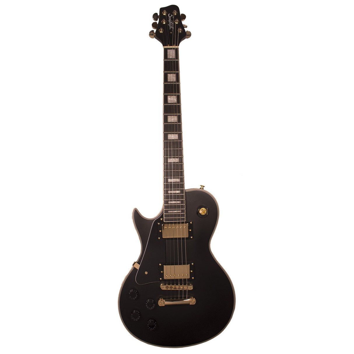 Sawtooth Heritage H68C Series Left-Handed Maple Top Electric Guitar, Satin Black