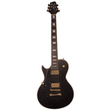 Sawtooth Heritage H68C Series Left-Handed Maple Top Electric Guitar, Satin Black