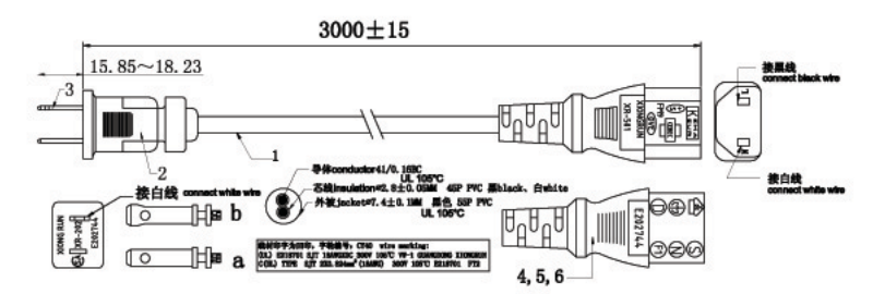 Mackie Domestic IEC Power Cord 10AMP 3M (92015-10)