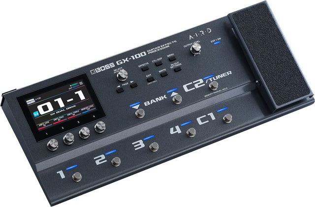 BOSS GX-100 multi effects pedal with touchscreen and C2 tuner