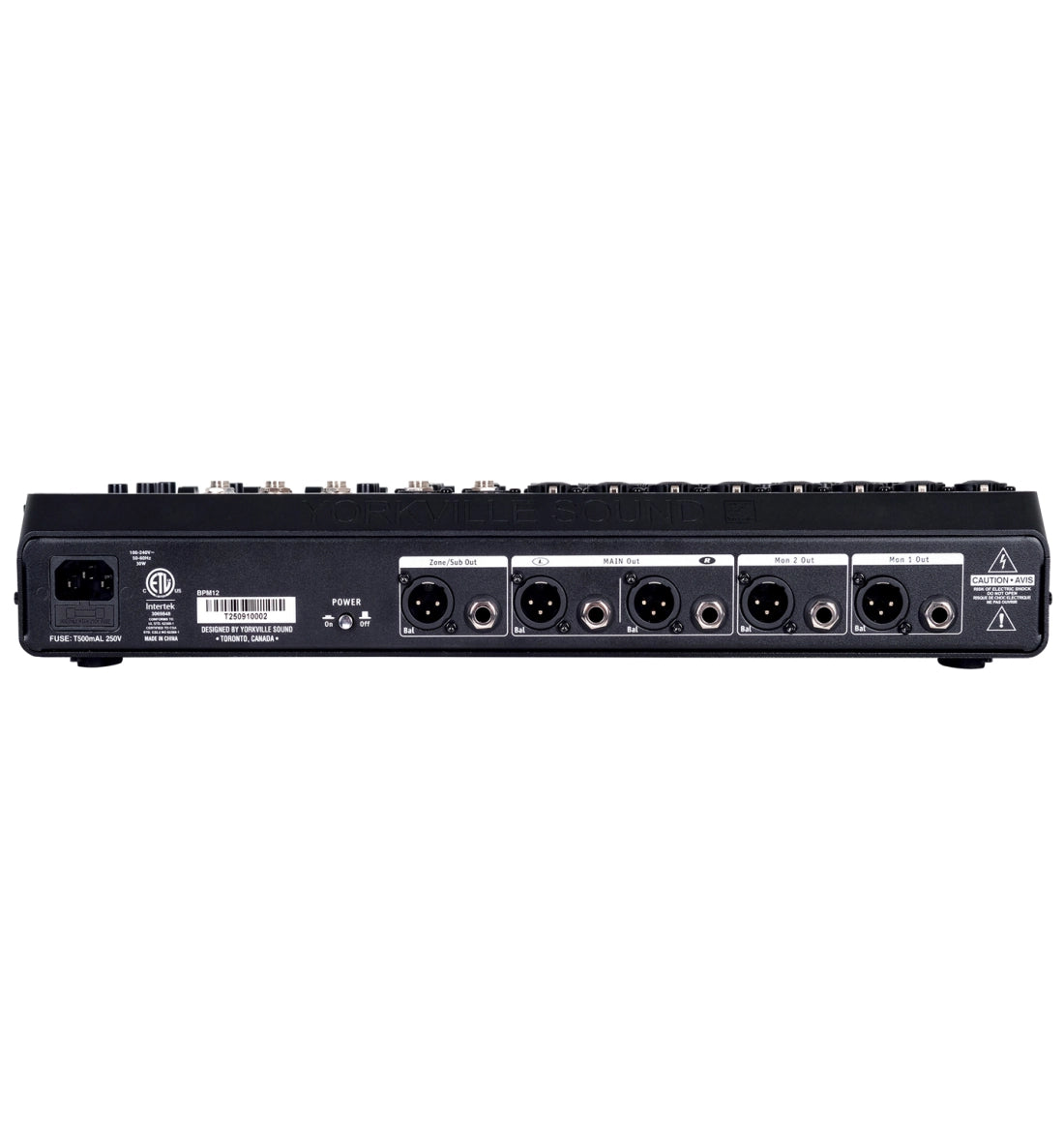 Yorkville BPM12 Battery-Powered 12-Channel Mixer with Bluetooth and USB-C