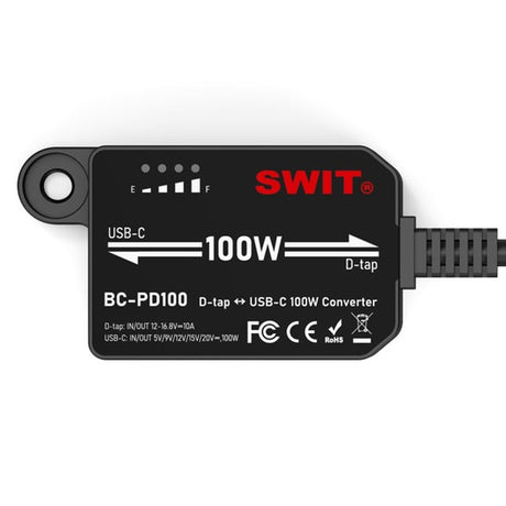 SWIT BC-PD100 100W Bidirectional D-Tap to USB-C Power Adapter