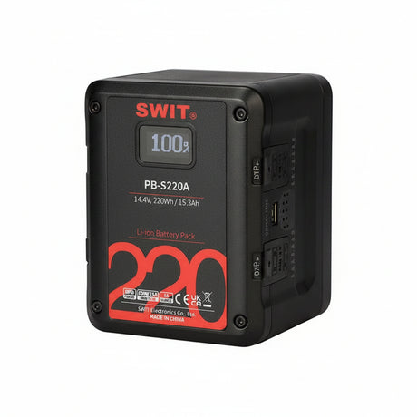 SWIT PB-S220A 220Wh Gold Mount Square Digital Battery