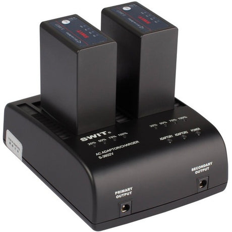 SWIT S-3602V Dual JVC BN-VF823 Battery Charger and DC Adapter