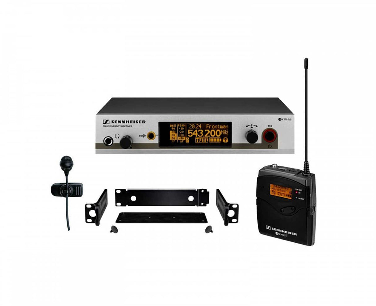 Sennheiser EW322 G3 Rack Mountable Wireless Lavalier Microphone System, A Band