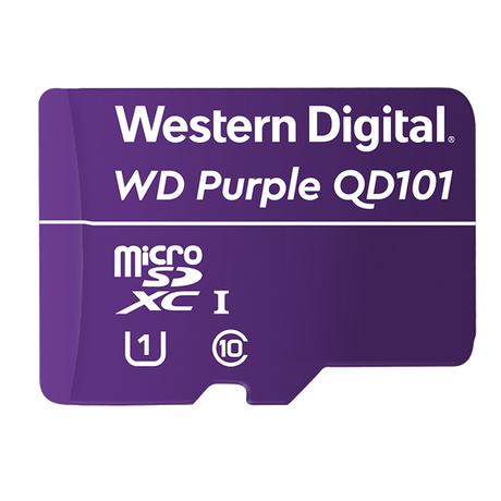 Western Digital - WD Purple SC QD101 128GB microSDXC Surveillance Card - WDD128G1P0C-85AEL0