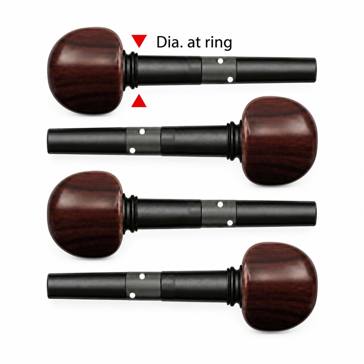 Wittner PGVWSR Finetune Violin Pegs, 7.8 mm, Rosewood Color, 4-Pack